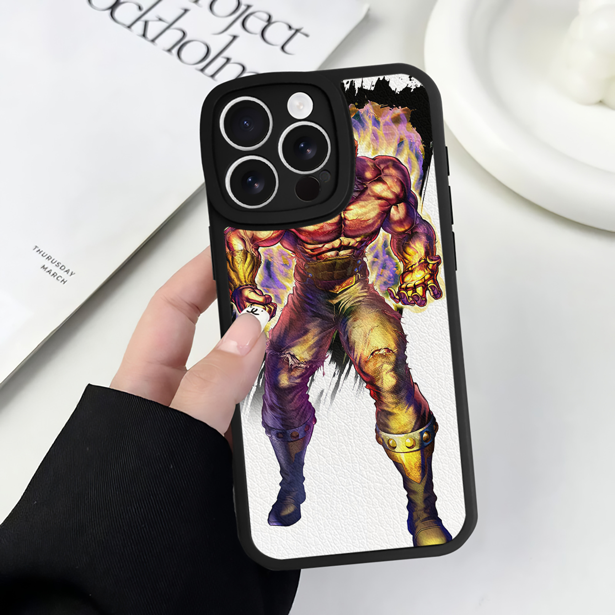 （画像用） 北斗の拳 Fist of the North Star 【iPhone 16シリーズ対応】シリコンスマホケース（レザー調） 材質：シリコン